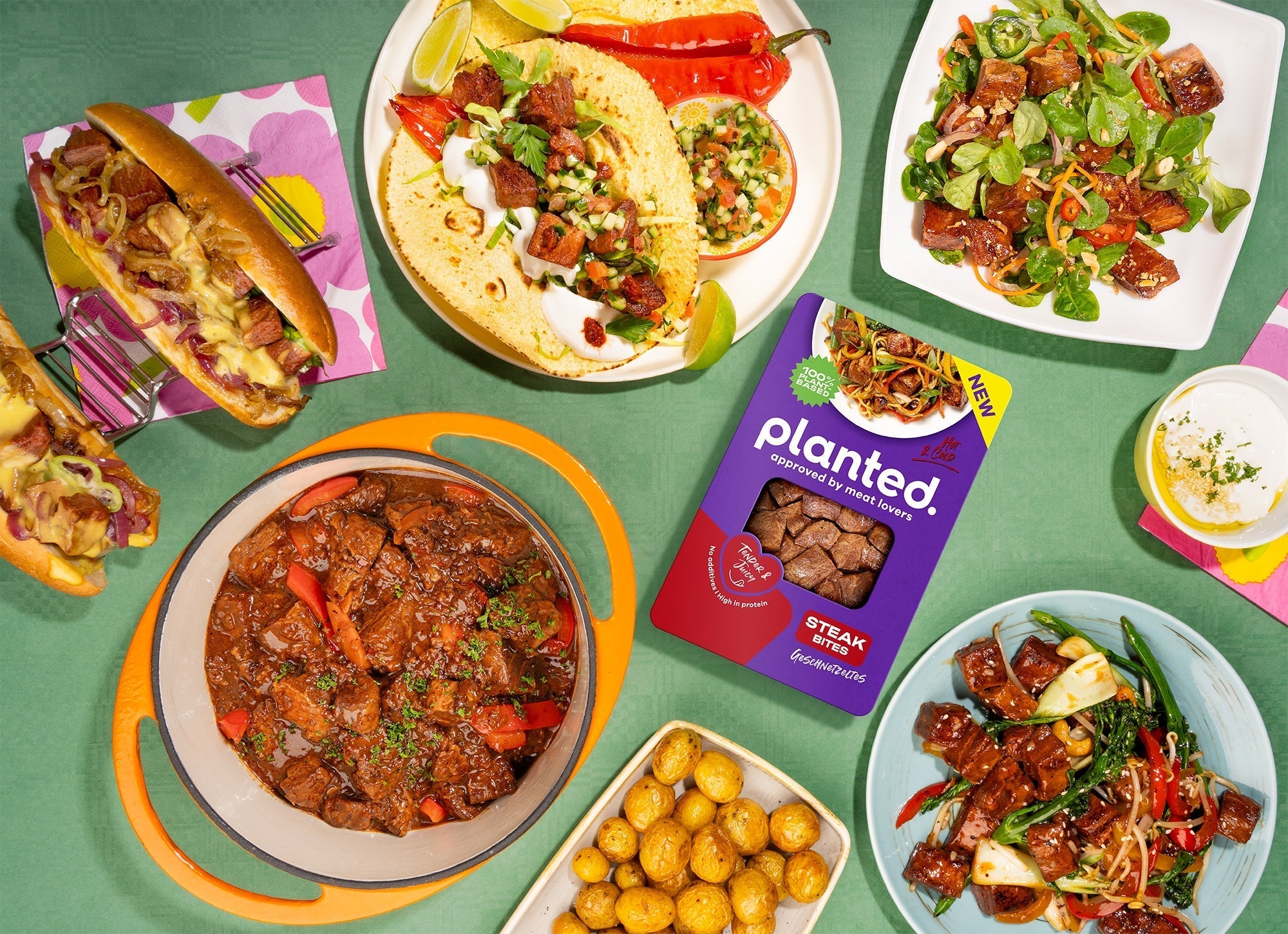 Dürfen wir vorstellen: planted.steak Bites - zarte, herzhafte Bisse für stressige Tage.